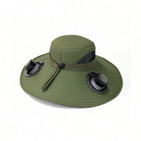 Hat with Solar Fan Cooling Solar Fan Hat Headwear Sundefensive Breathable for Gardeners, Gardening, Fishing