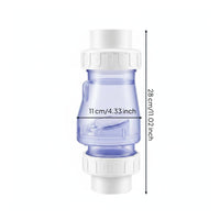 Aquatic-Way Backflow Preventer Pressure-Resistant Transparent Check Backflow Preventer for Filtration System