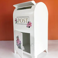 Metal Mailbox with Lock Locking Wall-Mounted Mailbox Compact for Porch, Entryway