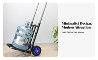 Foldable Portable Luggage Cart Lightweight Portable Wheeled Trolley 360° Swivel Wheels Folding Hand Truck Elastic Ropes Included for Travelers, Homeowners, Shopping, Supermarket, Travel, Home Use