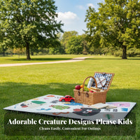 Foldable Outsidedoor Meal Blanket Waterresistant Portable Foldable Blanket Thickened Ground Mat for Families, Parents, Outsidedoor Meals, Camping