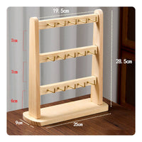 Solid Wood Bracelet Holder Rack Multi-Functional Wooden Jewelry Stand Sturdy & Stable for Vendors, Market Stall, Retail Display, Dresser Top