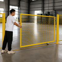 Premium Puppy Playpen, Yellow Dog Fence with Door, Reinforced Free-Run Enclosure for Indoor & Outdoor, 2-Piece