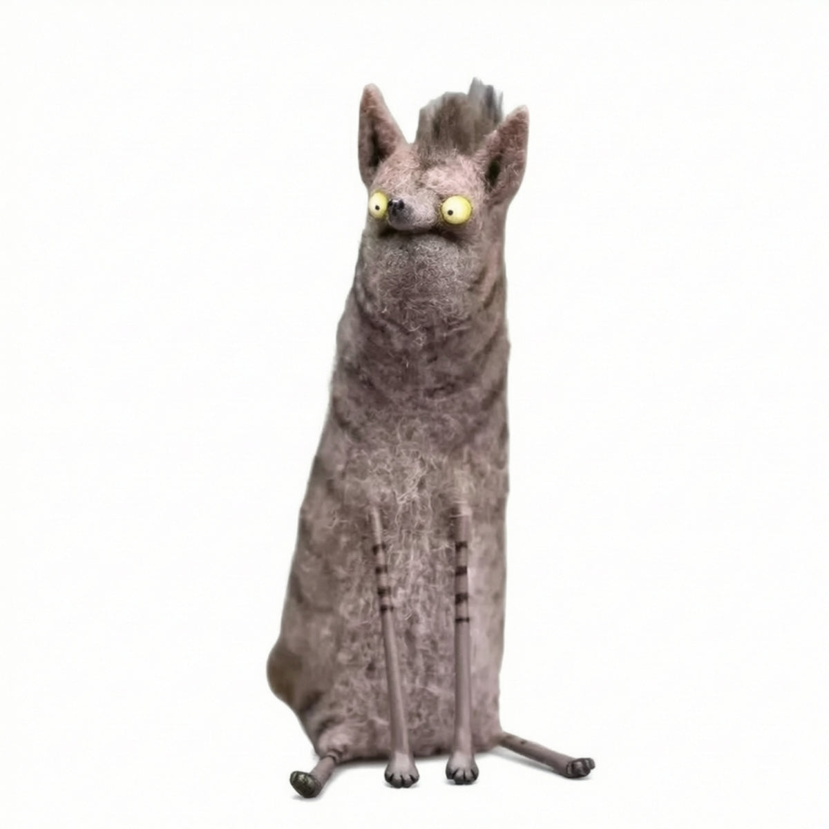 Wool-Needled Fiber-Punched Animal Miniature Ornament Cute Decoration for Shelf Display