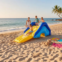 Inflatable Pool Slide Built-in Sprayers Kids Water Slide with Sprayer Molded Climbing Steps Outdoor Toy