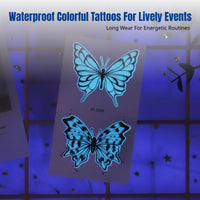 Luminescent Skin Decal Sticker, Midnight Flutterby, Waterproof, EDM, Nightclub