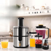 Multifunction Juicer Stainless Steel 4-in-1 Food Processor Juicer with Blending Jar 800W Electric Food Chopper High Speed