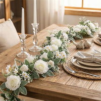 Artificial Rose Vine Spring Faux Flower Garland for Home Outdoor Wedding Background Decoration