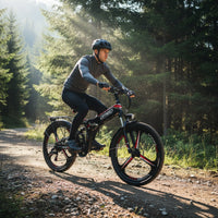 Electric Mountain Bike Foldable Mountain Bike Disc Brakes Power Assist Assist Electric Bike for Rough Terrain, Outdoor, Travel