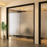 Window Film for Privacy, White Frosted Window Film for Home Office and Living Room, Waterproof Opaque Privacy Film, No Glue PVC Material Film