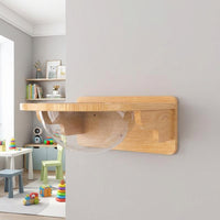 Mounted Cat Bed Perch and Wall-Mounted Modern Cat Furniture, Solid Wood Climbing Set for Large Cats, Elevated Activity Center with Scratcher