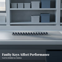 5 Pieces Molded Conductive Keyboard Strip Flexible Material Keyboard Touch Pad Black Conductive Rubber Strip