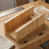 Open-Channel Wooden Soap Cutting Table Raised Side Walls Soap Slicing Board Slotted Household Tool Unfinished