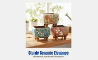 Hand-Painted Korean Pot, Ceramic Nursery Container, Multiple Sizes, Random Pattern