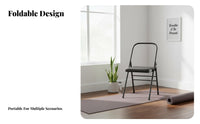 Foldable Design Folding Stretching Chair Multi-Functional Stretching Chair Stable Structure Fitness Equipment Sturdy Construction for Beginners, Seniors, Home Gym