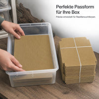 Disposable Corrugated Cardboard Reptile Terrarium Liners for Leopard Geckos, Medium/Large, Thickened Absorbent Pads