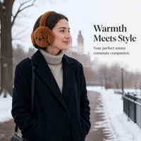 Cute Puppy Plush Earmuffs for Women, Foldable Winter Warm Ear Covers