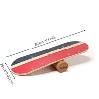 Snowboard Training Board Laminated Balance Board with Roller Versatile Snowboard Balance for Beginners