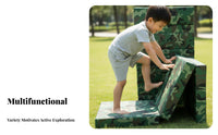 Adjustable Obstacles Kids Obstacle Course Modular Design Children's Physical Training Set Heavy Duty Climbing and Crawling Playset Easy Installation for Preschoolers, Playground, Daycare