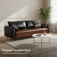 French and aesthetic Two-Seater Loveseat Light Luxury 2-Seater Loveseat Vintage Design Sofa Retro styling for Apartment Dwellers, Boutique Owners, Homeowners, Reception Area, Lounge, Office, Bedroom