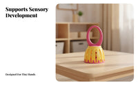 Handheld Music Toy Bell Detachable Cage-Style Bell Toy Slotted case Musical Instrument for Preschoolers