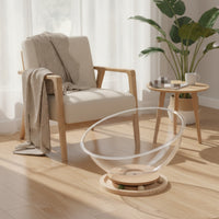 Space Capsule Cat Bed Transparent Cat Bed with Toy Stylish Nest for Kittens