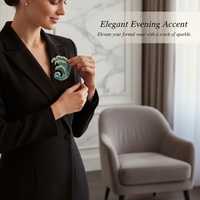 Luxury Wave Brooch Pin for Women, Vintage Style Suit Lapel Pin, Elegant Accessory