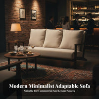 Comfortable Cushions Wooden Frame Sofa and Table Set Modern Design Commercial Furniture Stable Structure Lounge Seating Modular Arrangement for Cafe Owners, Restaurant Managers, Interior Designers, Coffee Shop, Tea House, Office Reception, Waiting Room
