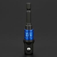 Darkened Finish Hex Shank Square Drive Adapter Machined Square Drive to Hex Adapter Anti-Detachment Tool Accessory Standard Interface