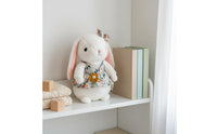 Floral Dress Bunny Doll Toy Ideal Gift Long-Eared pet  Huggable Bunny Stuffed Animal Toy for Girls, Kids, Claw Machine Prize