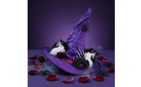Flower Accent Feline Ear Witch Hat Cosplay Arachnid Charm Witch Hat Sturdy Costume Accessory Soft for Performance