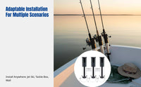 304 Stainless Steel Triple Rod Holder, Fishing Rod Rack, Removable Pin, Boat, Tackle Box Accessory