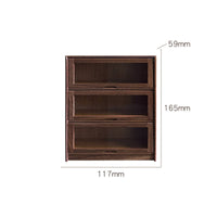 Dollhouse Storage Cabinet Wooden Miniature Display Cabinet Rectangular Cupboard for Miniaturists