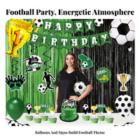 GOAL Foil Balloons Soccer Theme Party Supplies Versatile Decor Football Birthday Decoration Set Easy to Assemble for Parents, Sports Events