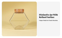 Glass Honey Pot with Wooden Dipper Airtight Closure Glass Honey Dipper Jar Sealed Jam Jar Leak-Resistant Food Storage Versatile