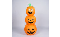 Inflatable Pumpkin Stack Freestanding Jack-O'-Lantern Yard Decoration Pumpkin Stack Eye-Catching Stacked Pumpkins Lightweight