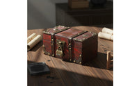 Vintage Wooden Box Hinged Lid Antique Design Storage Box Antique Design Storage Trunk Versatile Wooden Treasure Chest Portable