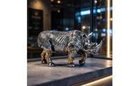 Desktop Display Futuristic Tiger Figurine Realistic Detailing Mechanical Tiger Statue for Desk, Office