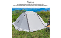 UPF50+ Double-Layer Tent Windproof Dome Tent Rainproof Outdoor Shelter Sunsun-Protective for Camping