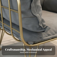 Industrial Design Wireframe Armchair Light Luxury 5-Seater Modular Sofa Minimalist Aesthetic Lounge Seating Effortless Assembly for Interior Designers, Apartment Dwellers, Living Room, Reception Area, Entertainment Space, Reading Nook