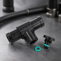 Leak-Resistant Heater Hose Connector with Seal Upgraded Coolant Bleeder Port Sturdy Coolant Bleeder with Plug Sturdy for Engine Bay