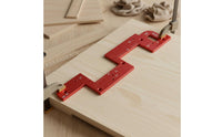 Aluminum Alloy U Slot Template Thickened Cabinet Handle Jig Accurate Positioning Wardrobe Handle Jig Precise Cutting for Carpenters, Woodworkers, Furniture Workshop