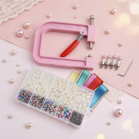 Hand Press Pearl Setting Machine Easy to Use Pearl Setting Machine Tabletop for Makers, Clothing Decoration, Home Studios