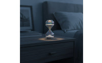 Glass Hourglass Iridescent Faceted Sand Timer Decorative for Office, Minimalists