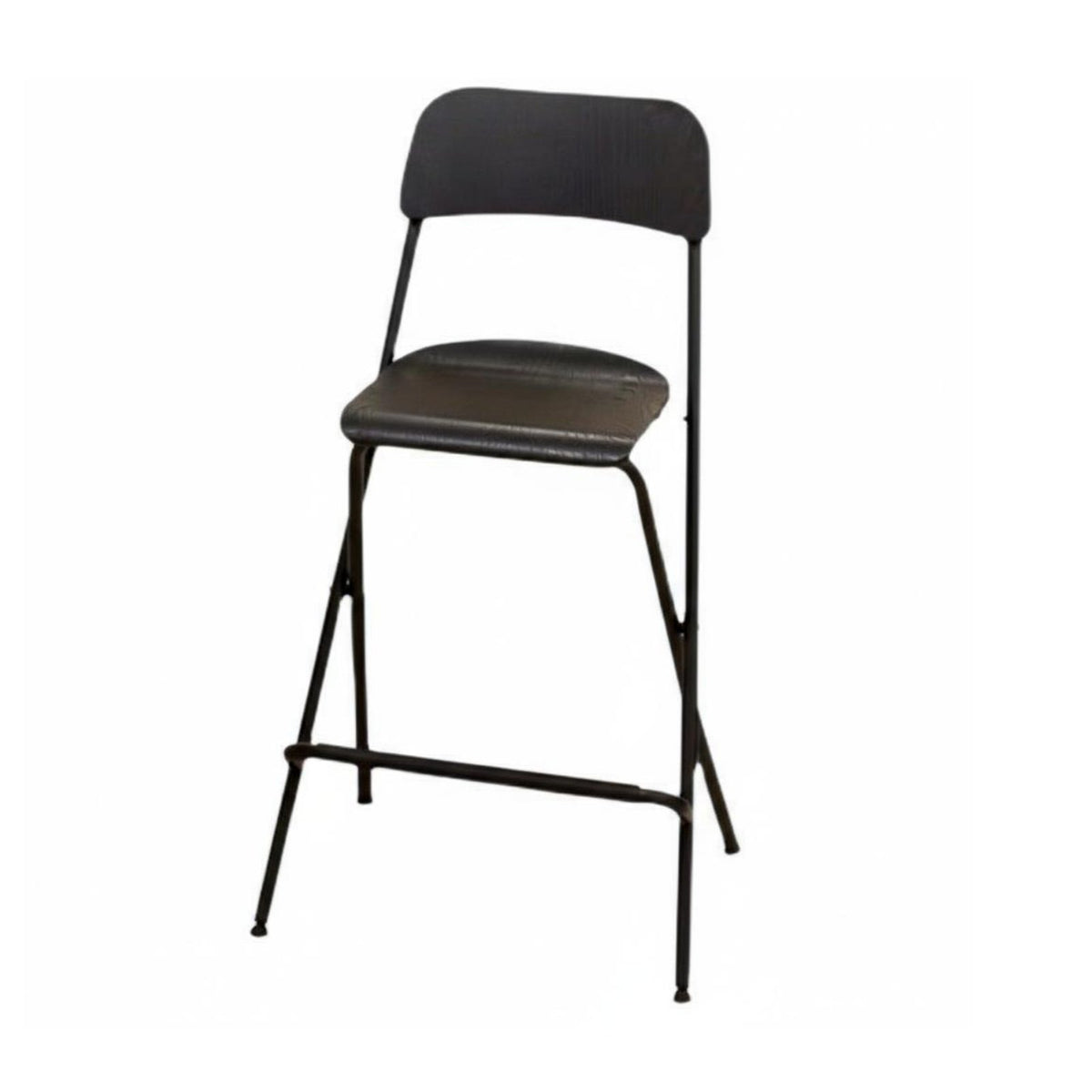 Space-Saving Foldable Bar Stool Portable Folding Stool with Backrest Minimalist Design Collapsible Seat Easy to Clean for Business Owners, Apartment Dwellers, Small Compact Areas, Kitchen, Balcony, Dining Room