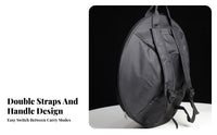 Backpack-Style Padded Handpan Bag Zipper Closure Handpan Carrying Bag Stitched Panel Drum Carrying Case Cushioned