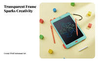 Single-Press Erase LCD Writing Tablet Reusable Kids Colorful Drawing Tablet Lock Function Electronic Drawing Pad Pressure Sensitive for Children 3+, Toddlers, Preschoolers, Indoor Play, Preschool, Travel, Classroom