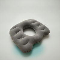 Inflatable Seat Cushion Flocked Donut Cushion Pressure-Relief Ergonomic for Office Workers, Home Workstations