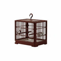 Villa Design House-Shaped Aviary Spacious Interior avian enclosure Convenient Feeding Door Parrot Enclosure Easy to Clean for Indoors, Living Room, Balcony, Patio