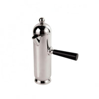 Round Base Stainless Steel Kettle Ornament Polished Silver Coffee Pot Ornament Domed Top Decorative Tabletop Kettle